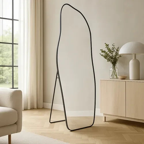 Irregular Full-Length Standing Mirror – Modern Artistic Design