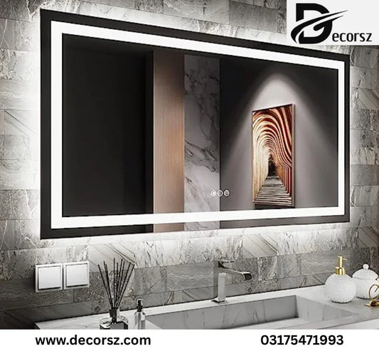 Luxury LED Bathroom Mirror – Smart Front & Backlit Wall Mirror with Dimmable Touch Control, Anti-Fog(Optional), Multi-Light Modes – Modern Vanity & Makeup Mirror for Home Decor