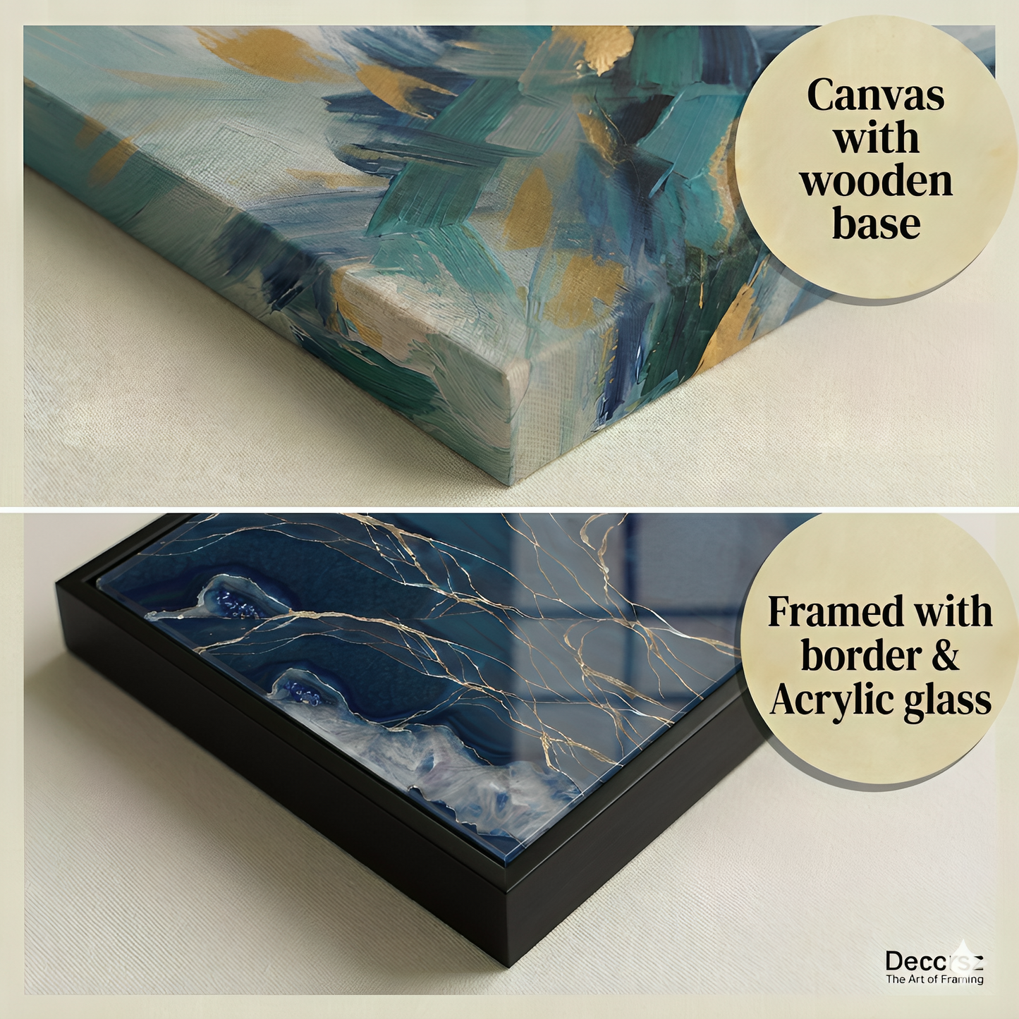 Set of 4 Qul Islamic Wall Art - Traditional Persian Rug Background Canvas - Calligraphy Frames for Home Decor