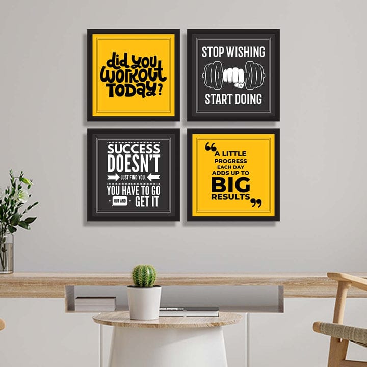 The Hustle Quad| Set of 4 Motivational Quotes