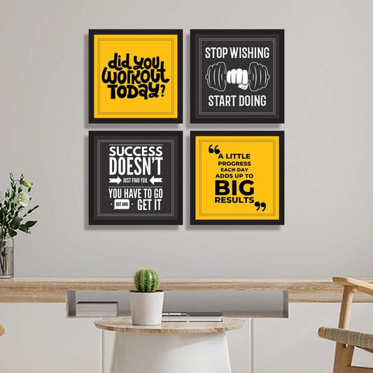 The Hustle Quad| Set of 4 Motivational Quotes