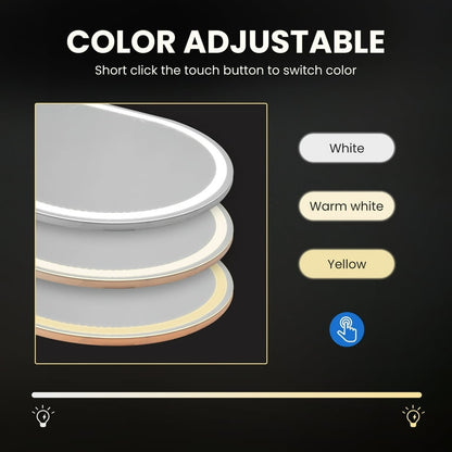 Arched Full-Length LED Standing Mirror – White Light Design