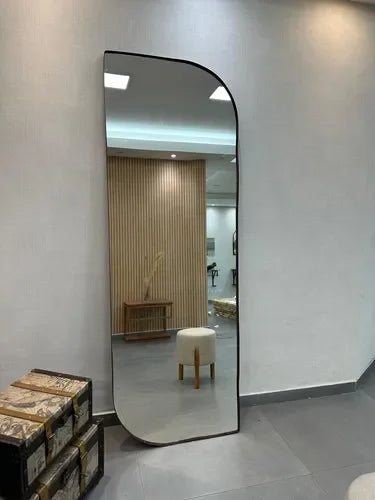 Abstract Irregular Rectangle Full-Length Mirror – Modern Minimalist Style