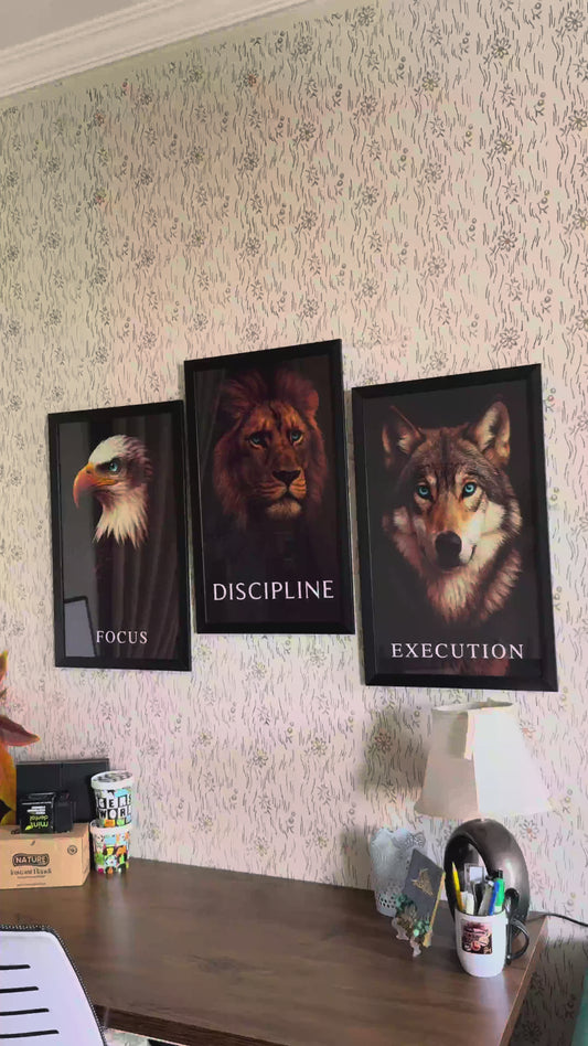 Motivational Wall Frames Set (3 Piece) Modern Home & Office Wall Decor Pakistan